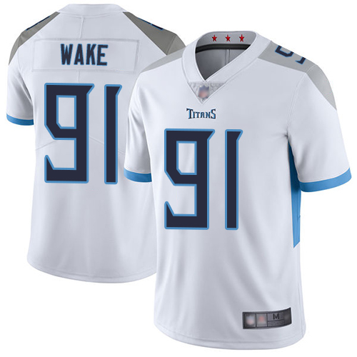 Tennessee Titans Limited White Men Cameron Wake Road Jersey NFL Football #91 Vapor Untouchable